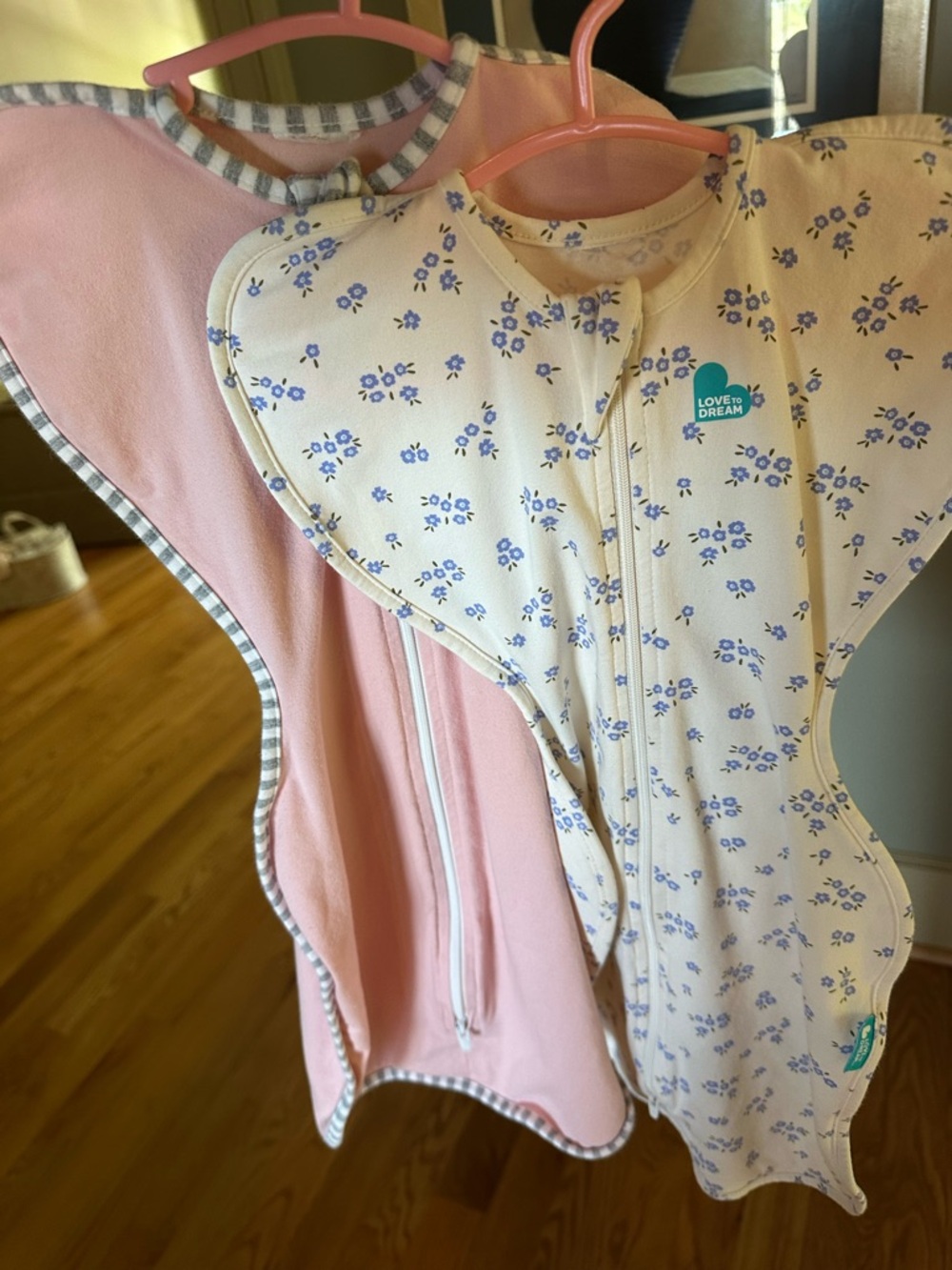 Love to Dream Pink and Cream Floral Sleep Swaddles